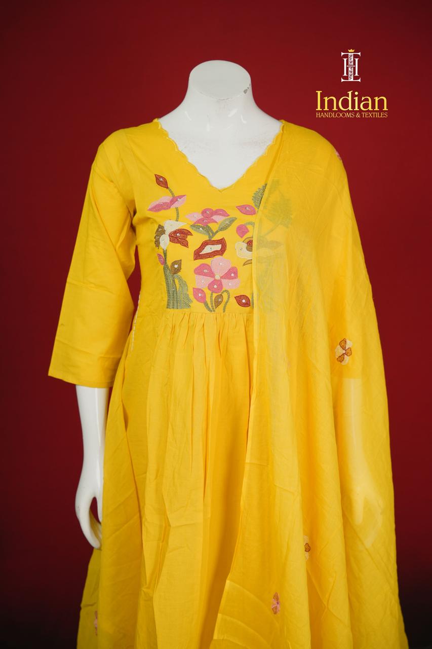 Designer Mul Cotton-Yellow 7