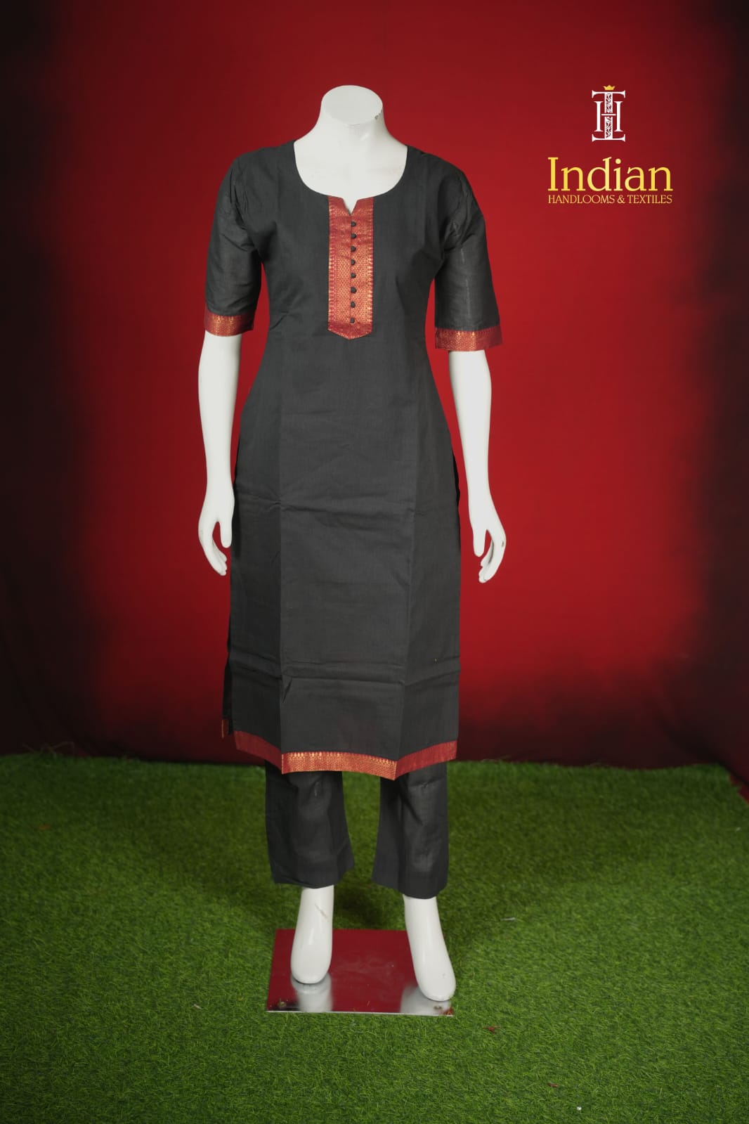 Mangalagiri Cotton Sets-Black 2