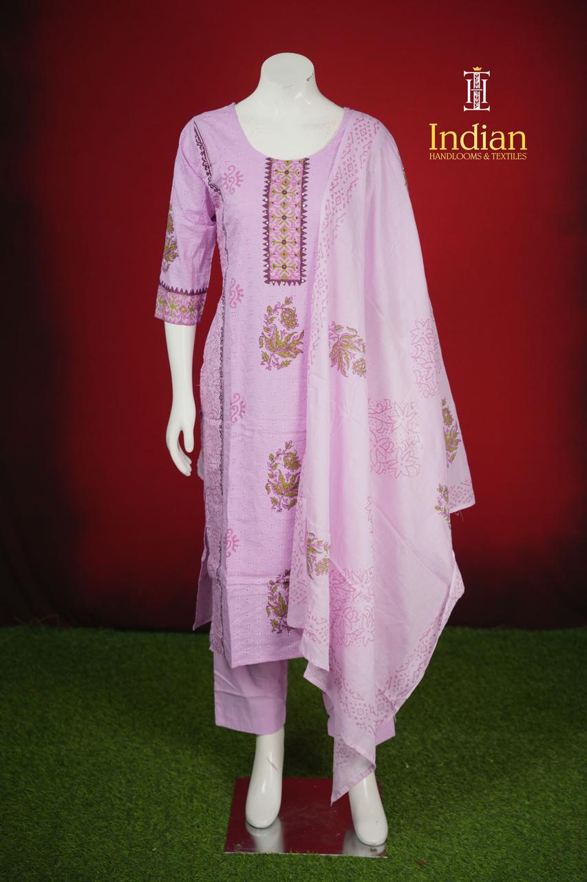 Designer Hakuba Mull cotton Sets- Lite Lavender 2