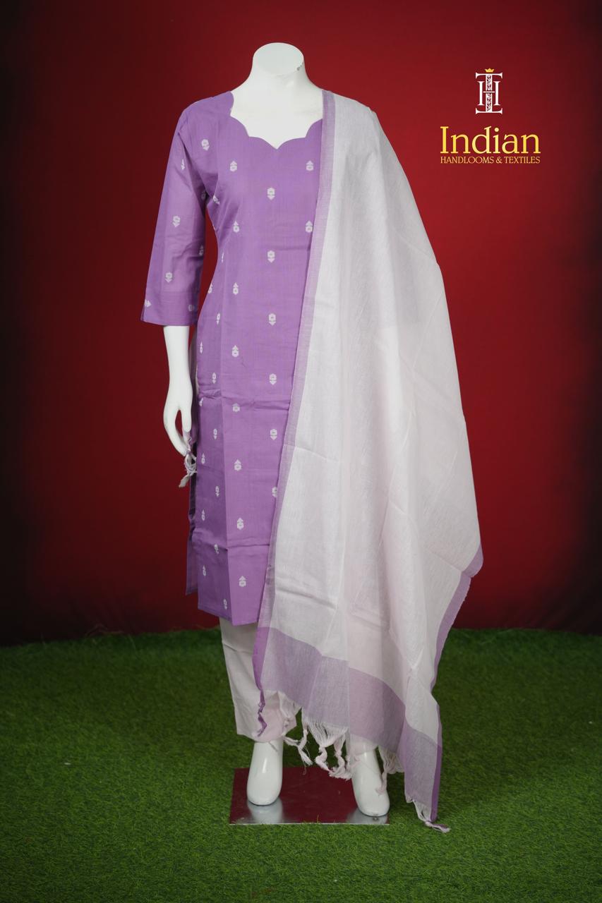 Premium Mercerised Handlooms Cotton Sets-Lavender