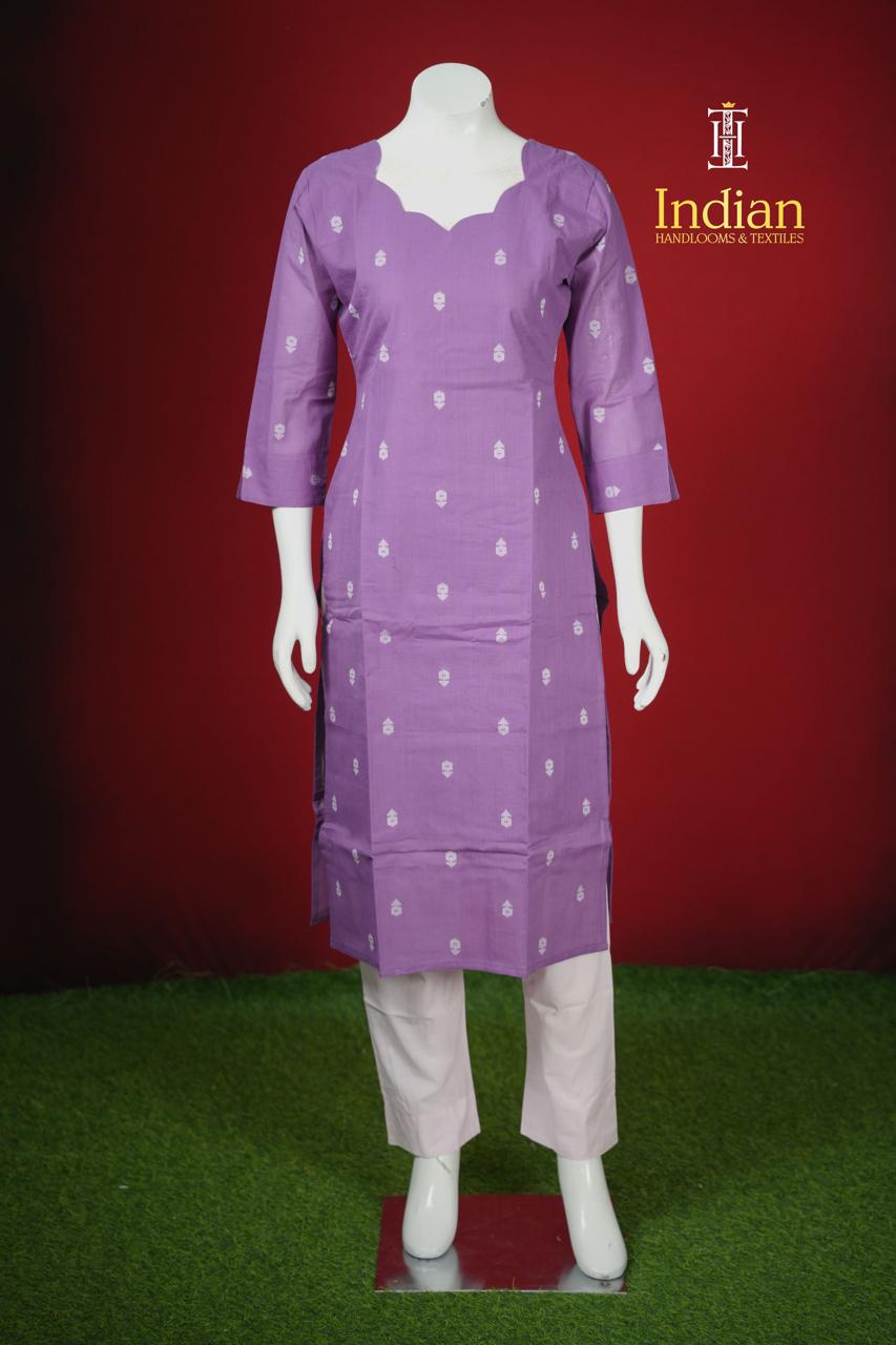 Premium Mercerised Handlooms Cotton Sets-Lavender