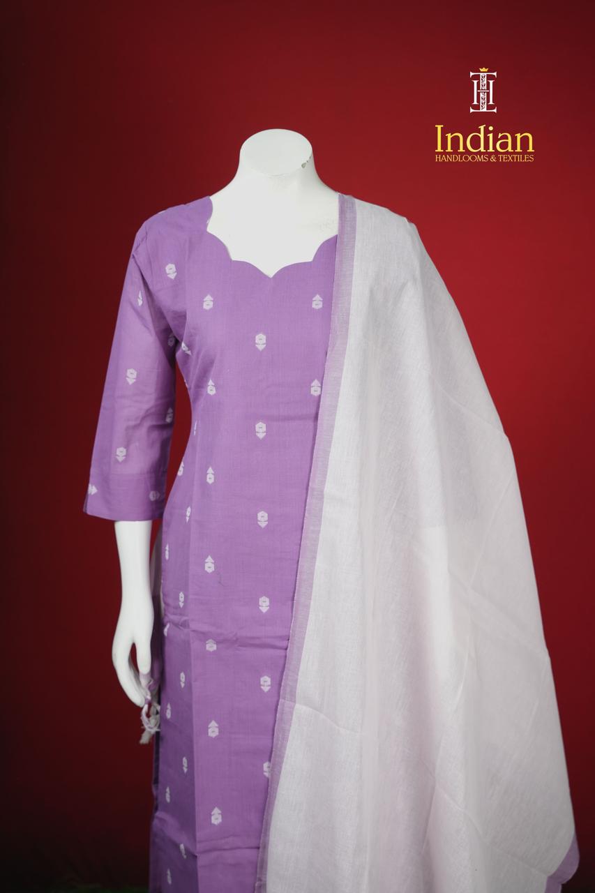 Premium Mercerised Handlooms Cotton Sets-Lavender