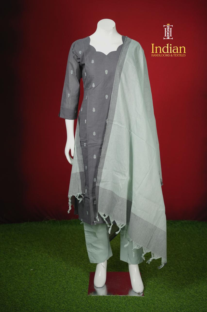 Premium Mercerised Handlooms Cotton Sets-Dark Grey