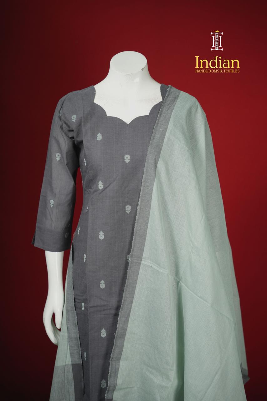Premium Mercerised Handlooms Cotton Sets-Dark Grey